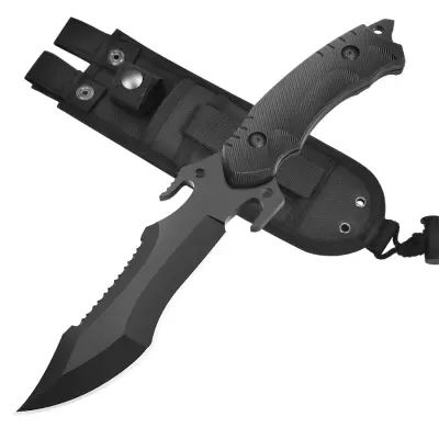 Custom finish outdoor survival knife ABS-9016