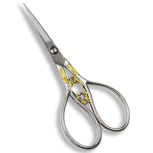 Classic Floral Embroidery Scissors Tiny Stainless Steel DIY Sewing Shears