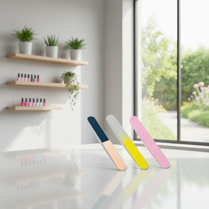 Raydom Steel Double-Sided Disposable Nail File 180/100 Grit For Manicure & Pedicure Art With Plastic Packaging