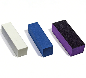 High End Colorful Disposable Double Sandpaper Emery Nail File Buffer Block For Nail Care